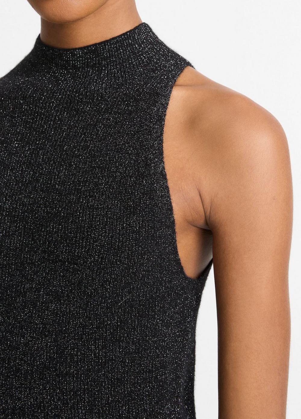 Italian Metallic Alpaca-Blend Mock-Neck Tank Product Image