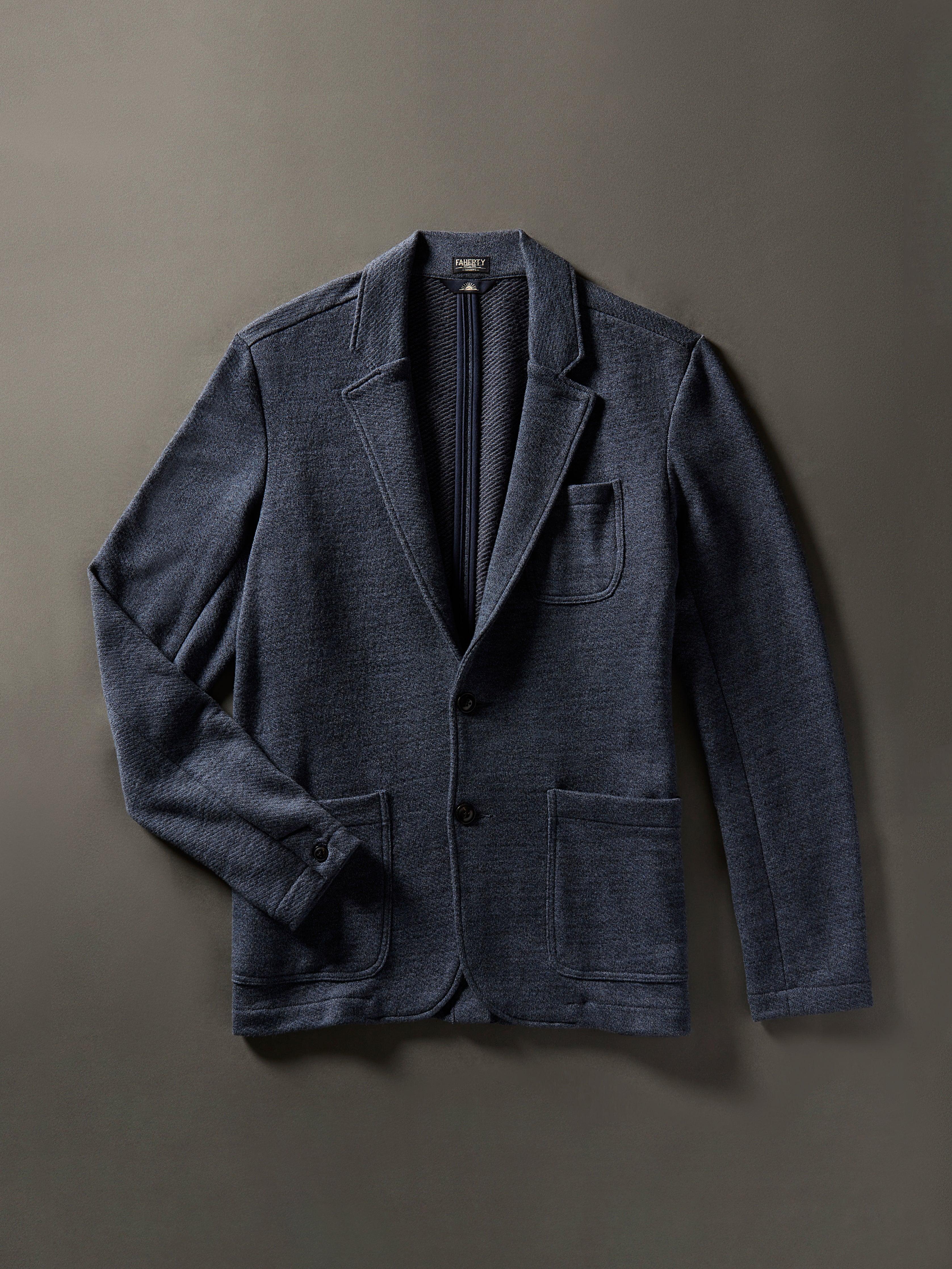 Inlet Knit Blazer - Deep Navy Melange Product Image