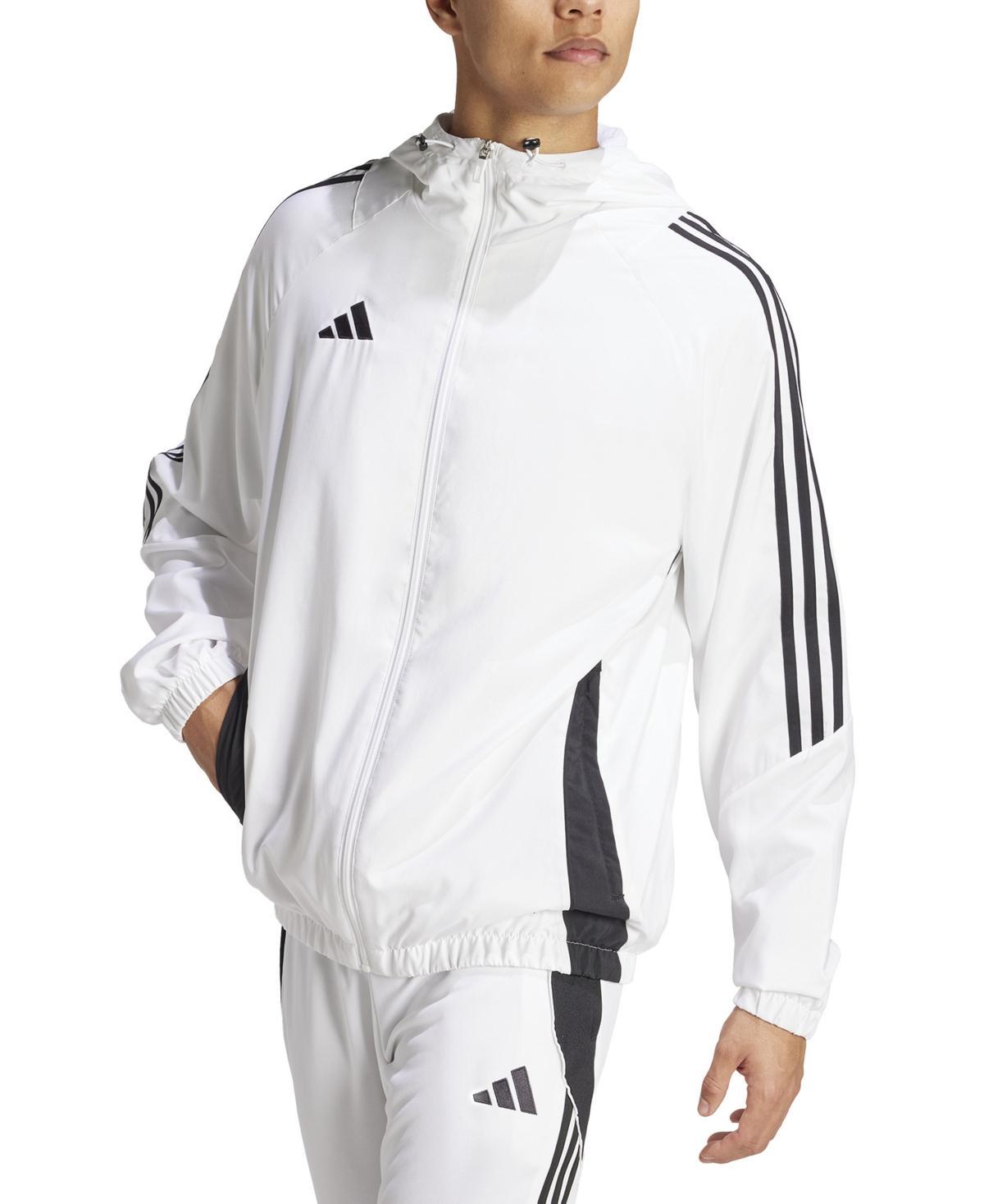 adidas Mens adidas Tiro 24 Windbreaker - Mens White/Black Product Image