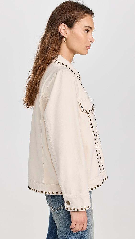 THE GREAT. The Studded Slouchy Jean Jacket | Shopbop Product Image