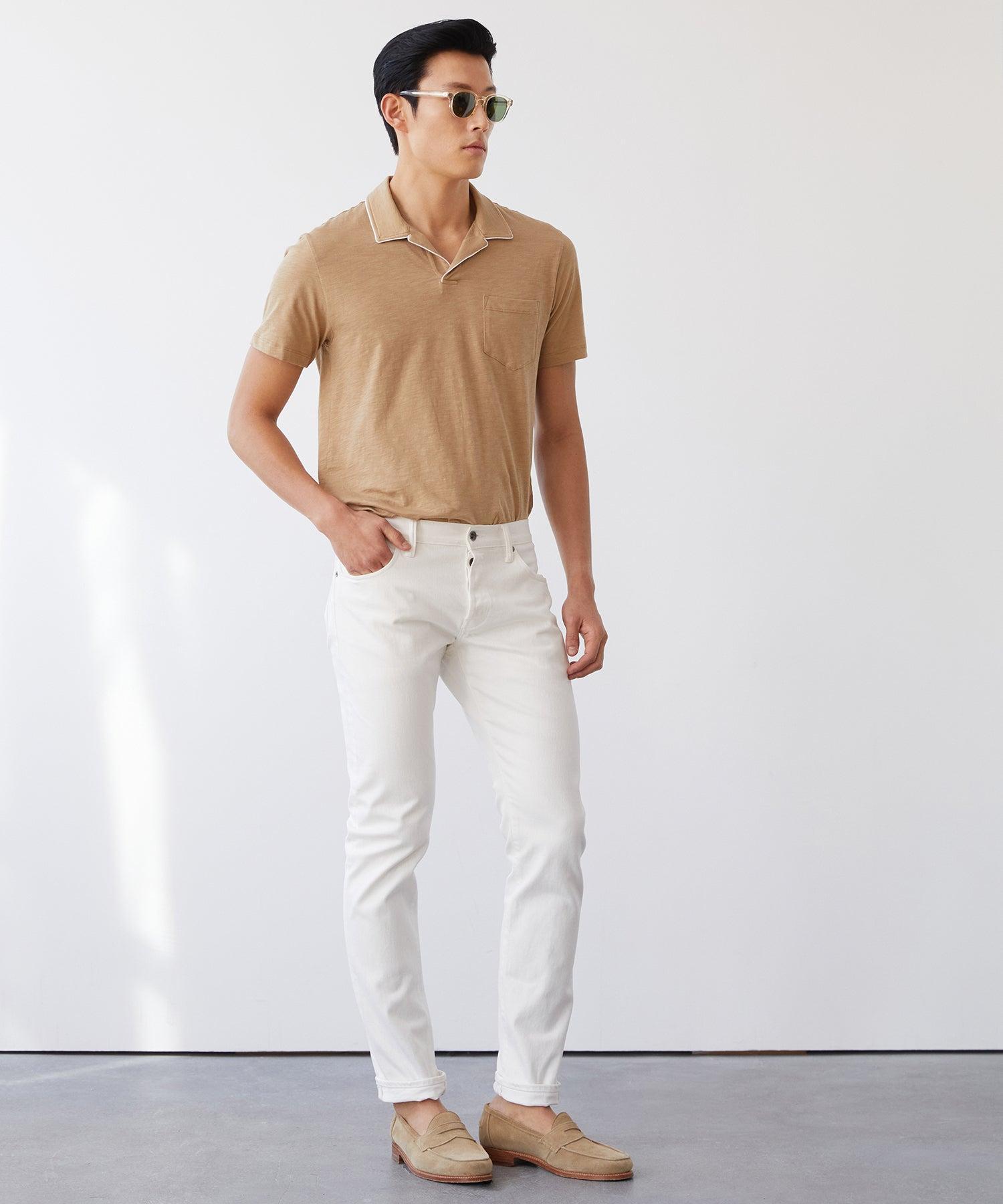 Made in L.A. Tipped Montauk Polo in Baja Dunes Product Image