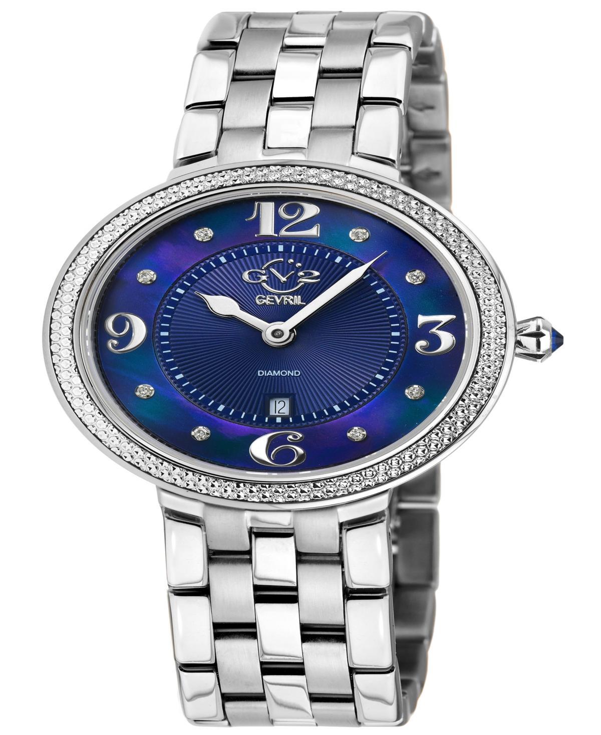 GV2 by Gevril Womens Verona Silver-Tone Stainless Steel Watch 37mm Product Image