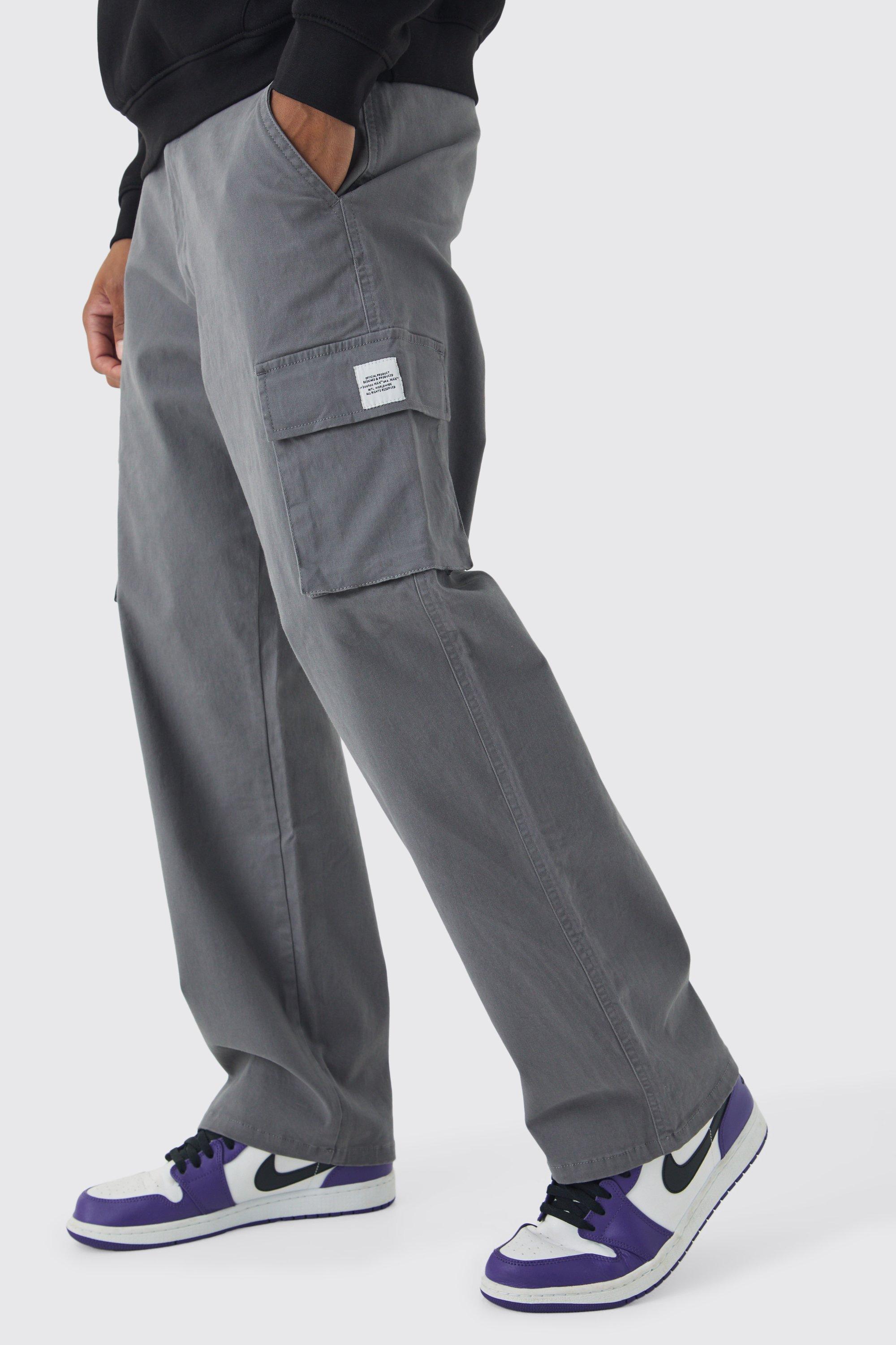 Relaxed Fit Fixed Waist Woven Tab Cargo Pants | boohooMAN USA Product Image