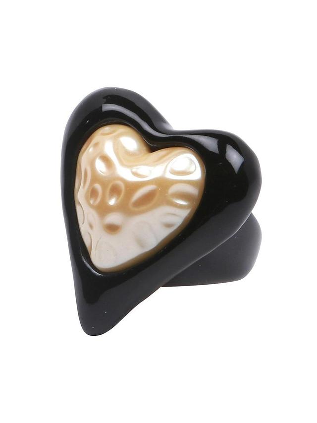 Womens Resin & Enamel Heart Ring Product Image