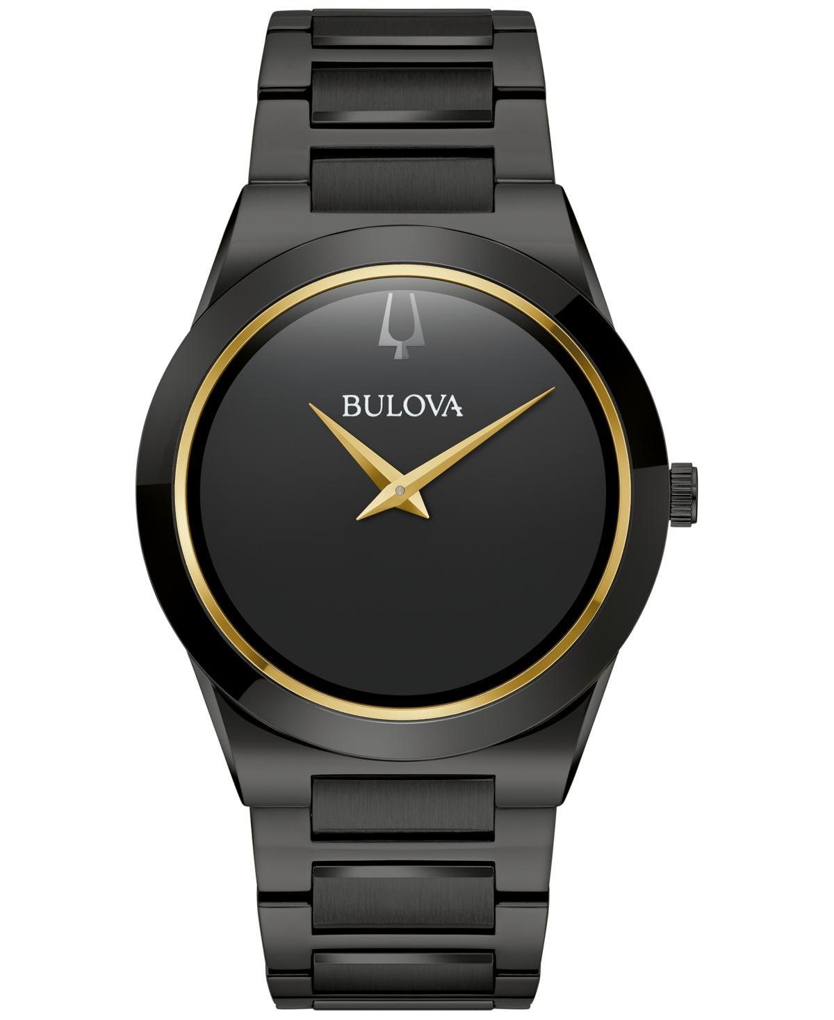 Bulova Mens Modern Millennia Black-Tone Stainless Steel Bracelet Watch 41mm Product Image