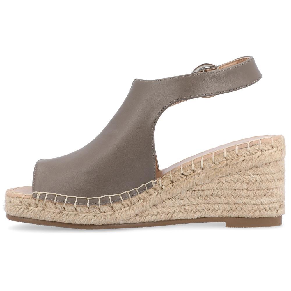 Journee Collection Crew Womens Espadrille Wedges Brown Product Image