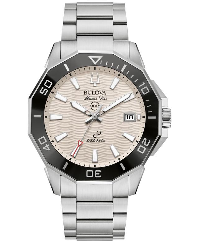 Bulova Mens Marine Star Stainless Steel Bracelet Watch 43mm Product Image