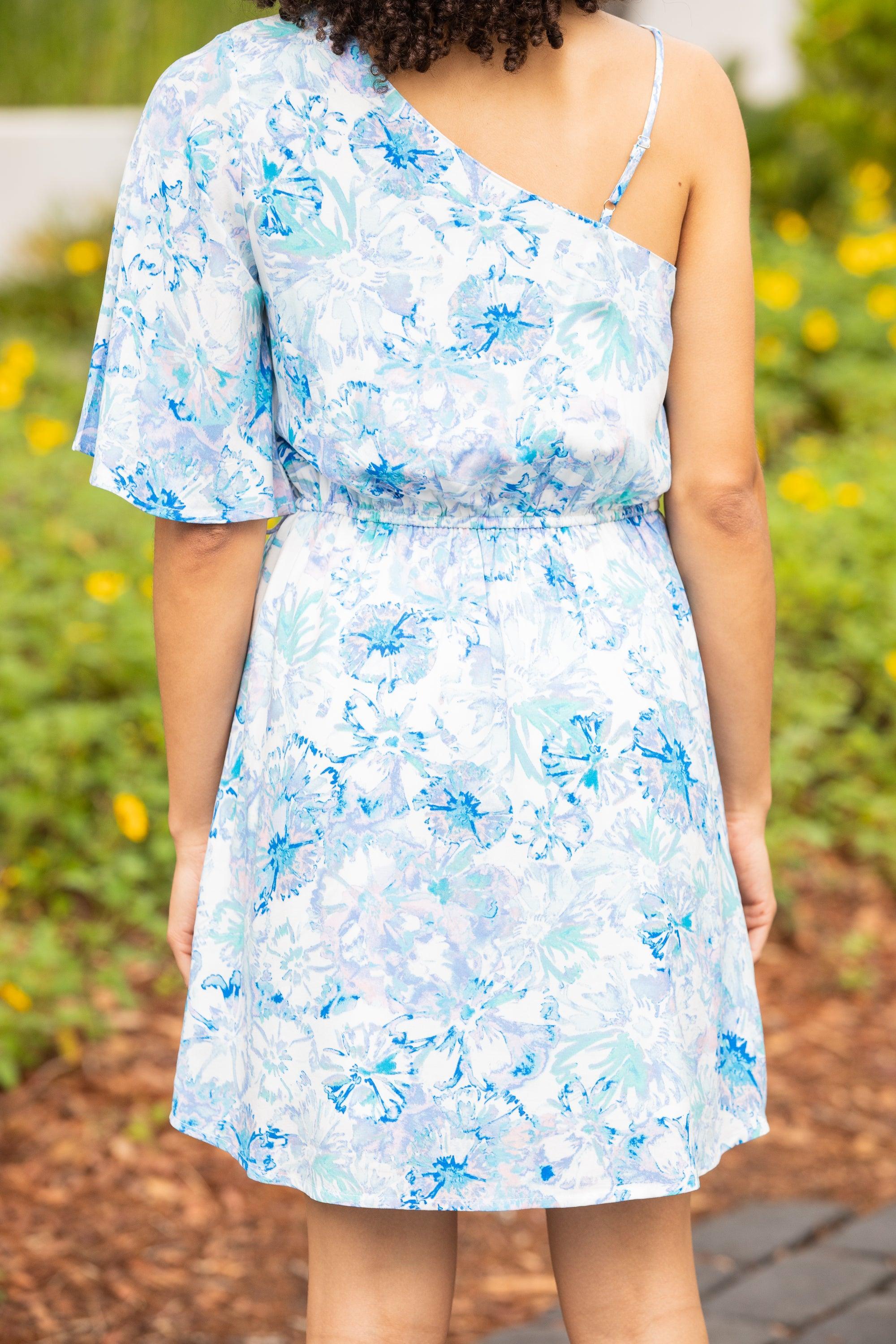 Just In My Dreams Blue Floral Dress Female Product Image