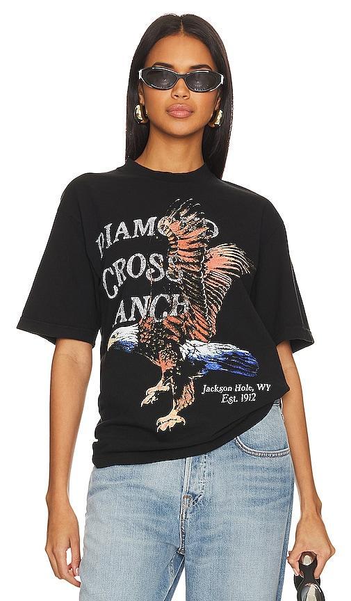 Diamond Cross Ranch Wing Span T-shirt Size L, M. Product Image