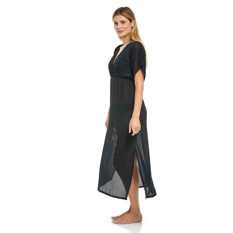 Womens Jordan Taylor Grid Textured Maxi Dress Swim Cover-Up Product Image