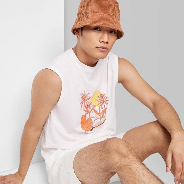 Mens Crewneck Tank Top - Original Use White M Product Image