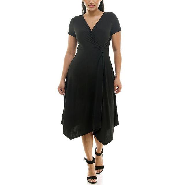 Womens Nina Leonard Uneven-Hem Dress Product Image