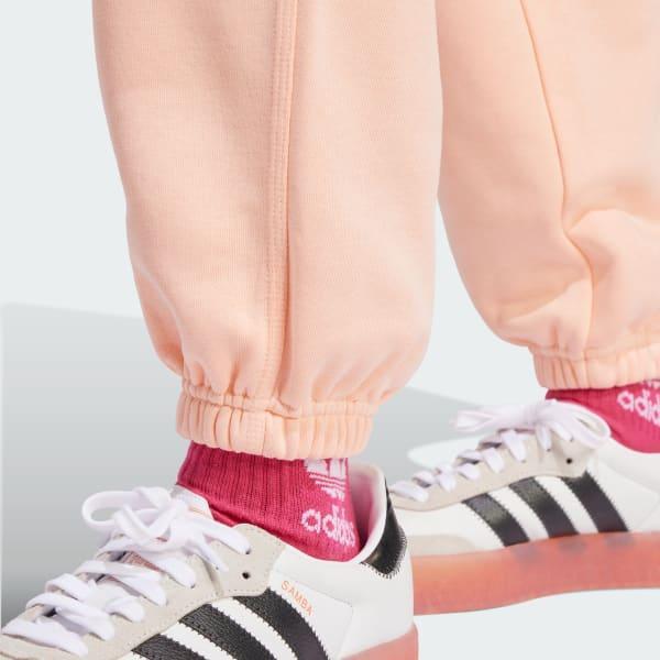 adidas Essentials Fleece Loose Joggers Glow Pink 2XS Womens Product Image