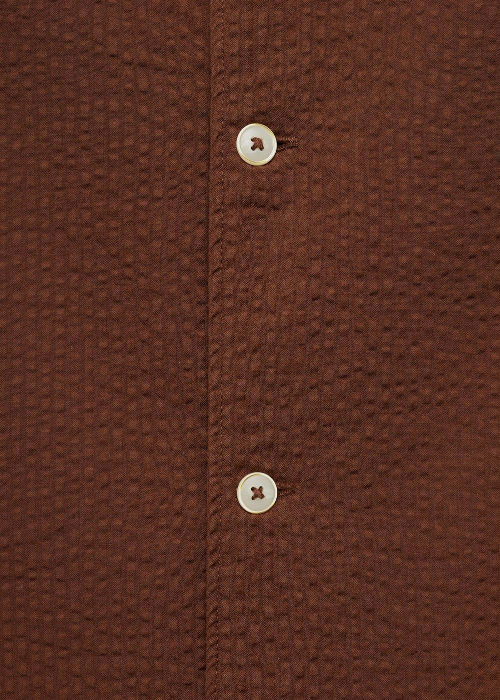 Mango Mens Regular Fit Seersucker Cotton Shirt Product Image