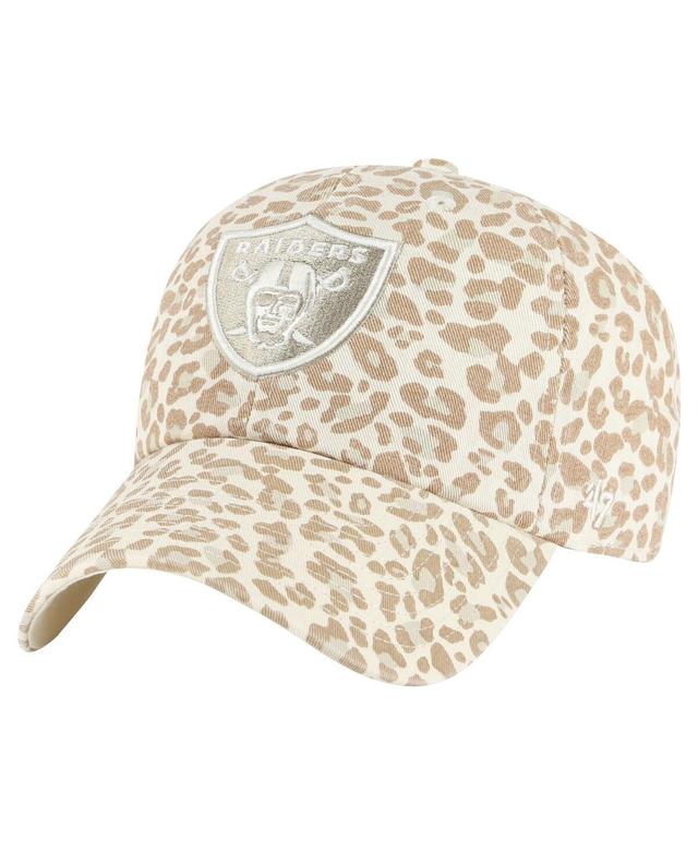 Womens 47 Brand Natural Las Vegas Raiders Panthera Clean Up Adjustable Hat Product Image