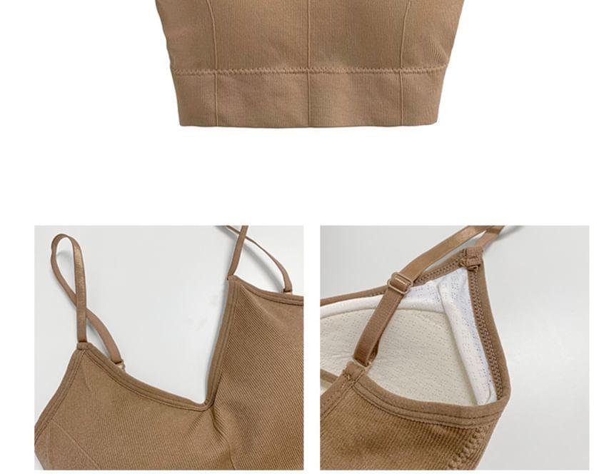 V-Neck Bralette with Pad in 5 Colors Product Image