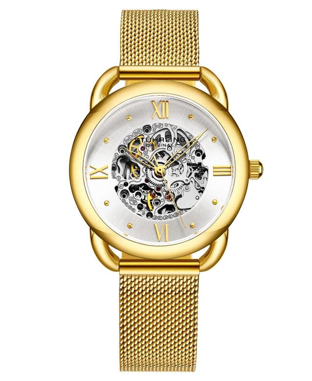 Womens Automatic Gold-Tone Mesh Bracelet Watch 36mm Product Image