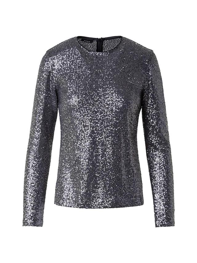 Womens Sequined Jersey Top Product Image