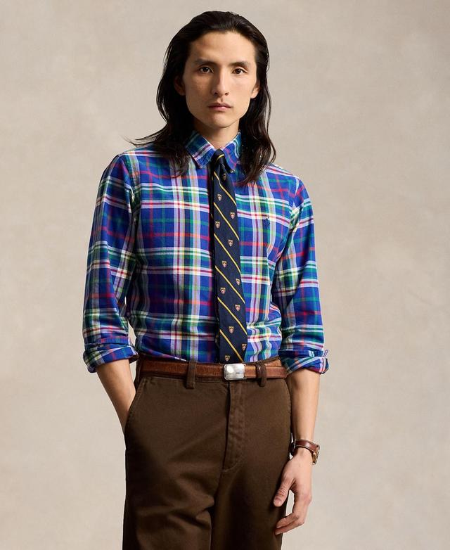 Polo Ralph Lauren Mens Classic-Fit Plaid Oxford Shirt Product Image