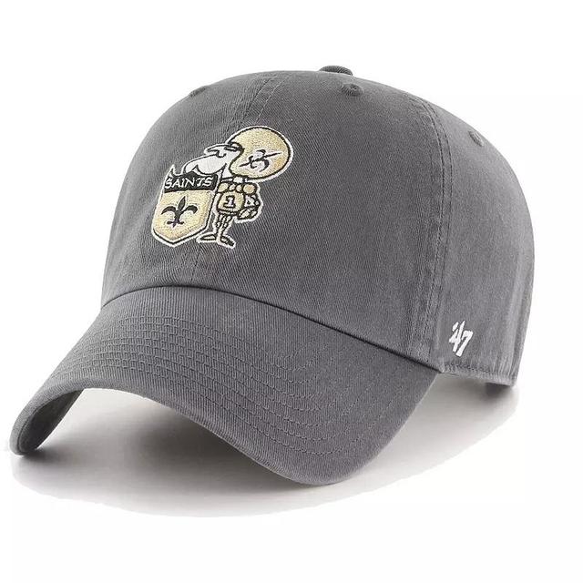 Mens 47 Charcoal New Orleans Saints Clean Up Legacy Adjustable Hat Product Image