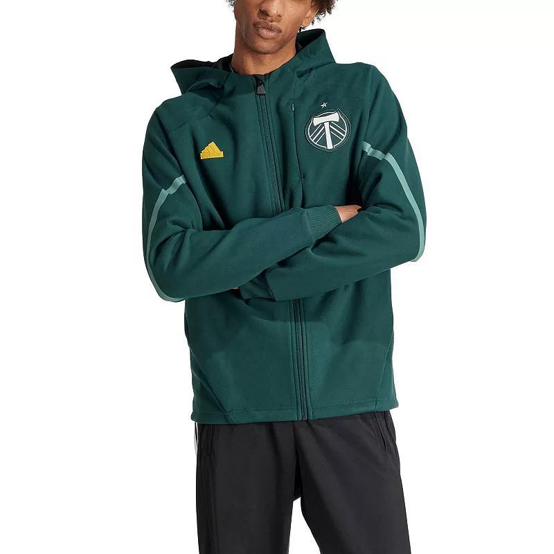 Mens adidas Portland Timbers 2024 Anthem Travel Full-Zip Jacket Product Image