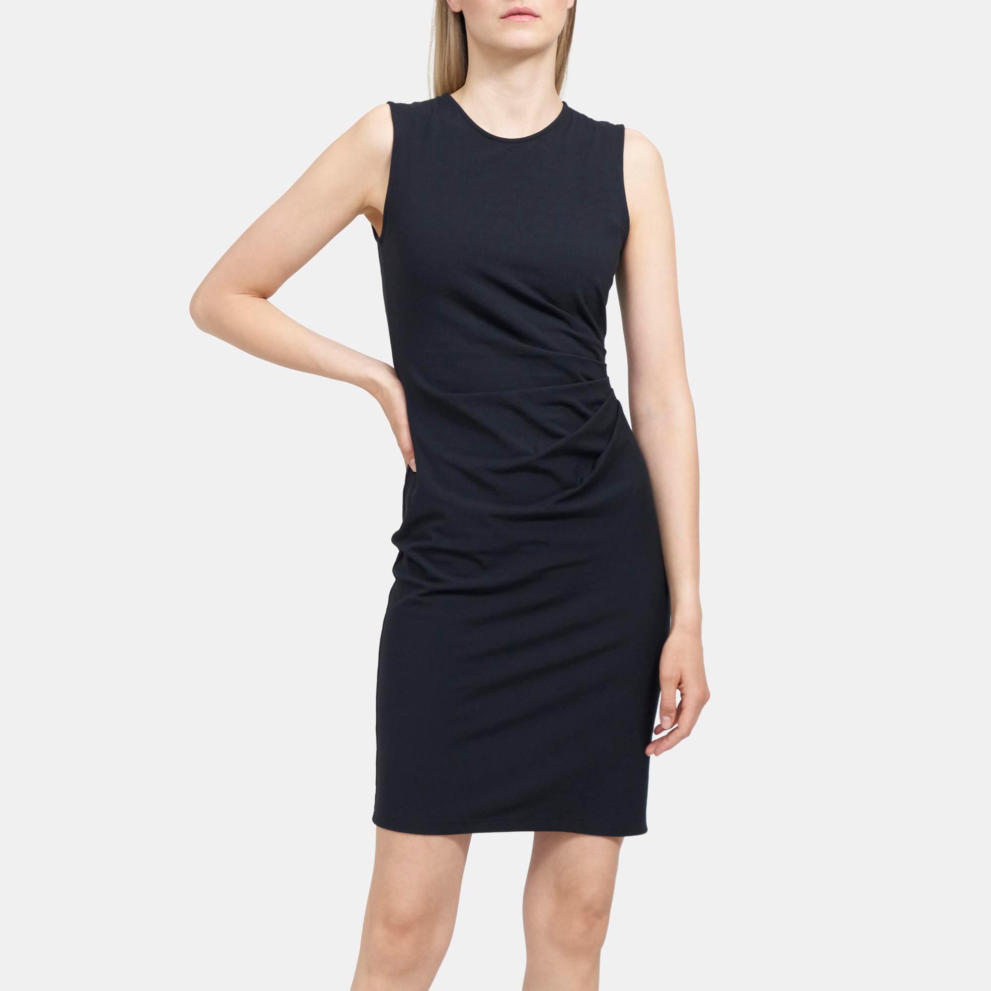 Theory Outlet Official Site | Sheath Dress in Modal Cotton Product Image