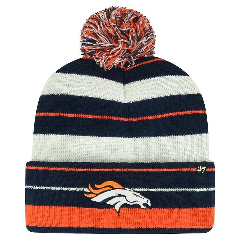 Womens 47 Denver Broncos Powerline Cuffed Knit Hat with Pom, Blue Product Image