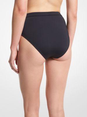 Stretch Nylon High-Waist Belted Bikini Bottom Product Image