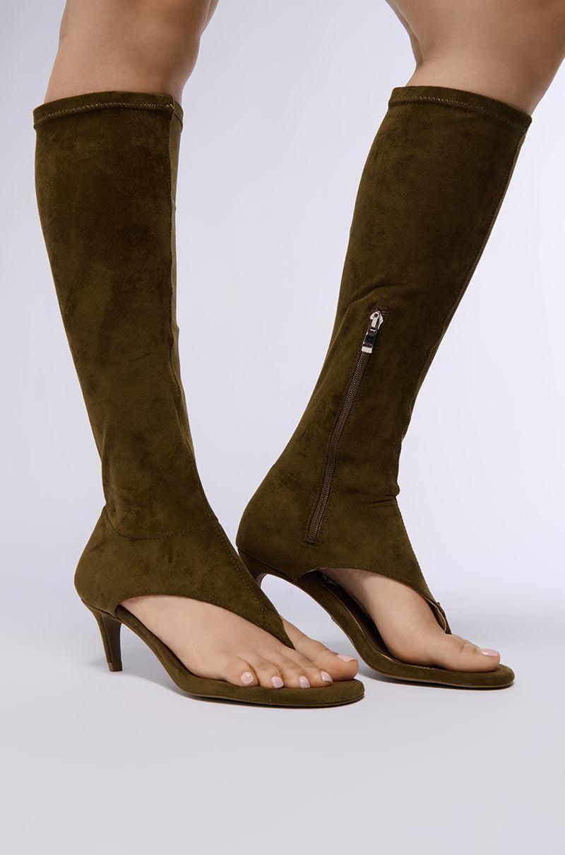 AZALEA WANG CECILE SANDAL IN OLIVE Product Image