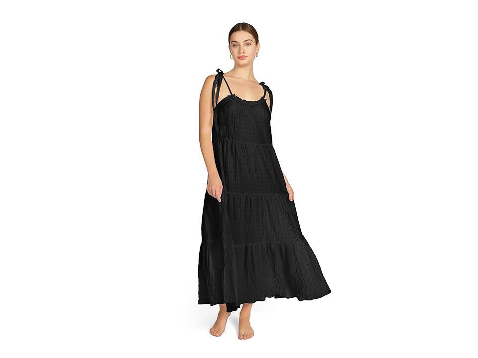 Womens Fiona Textured Stretch Cotton Maxi Dress Product Image