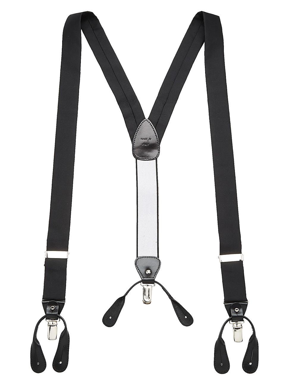 Mens COLLECTION Silk & Leather Suspenders Product Image