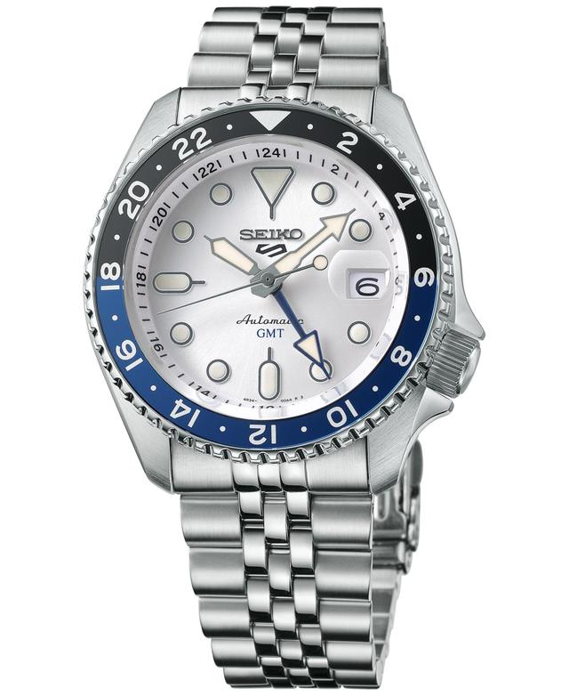 Seiko Mens Automatic 5 Sports Stainless Steel Bracelet Watch 42mm - Silver Product Image