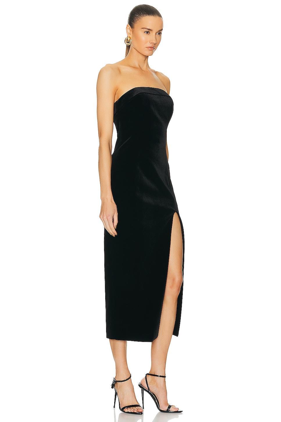 NICHOLAS Adiba Strapless Round Edge Midi Dress Product Image