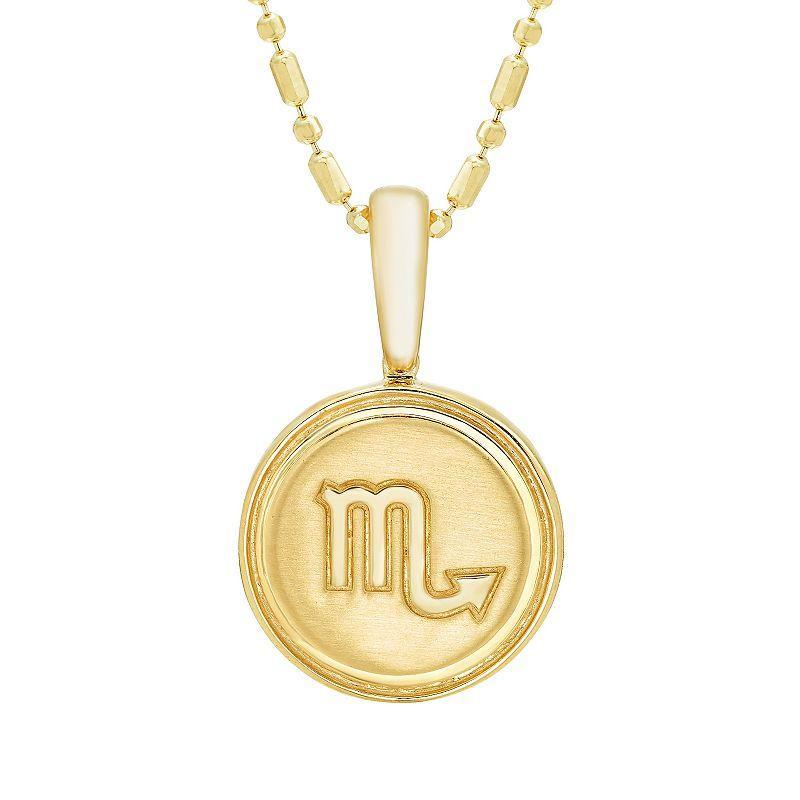 Its Personal 14k Gold Zodiac Scorpio Medallion Pendant Necklace, Womens Product Image