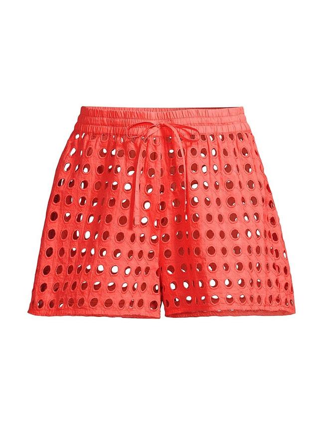 Womens The Charlie Cotton Eyelet Shorts Product Image