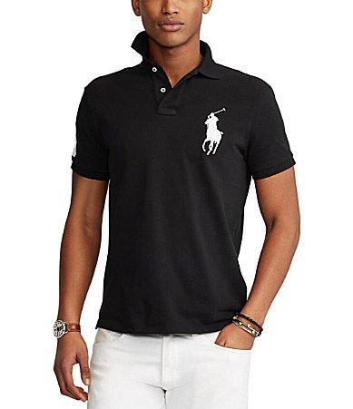 Polo Ralph Lauren Big Pony Custom Slim Fit Mesh Polo Shirt Product Image