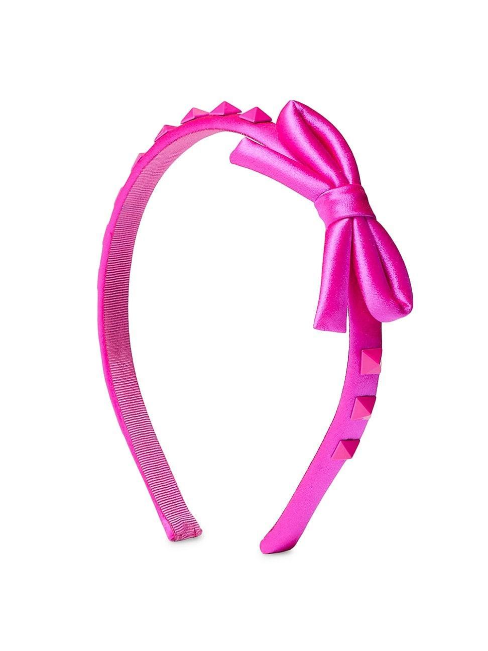 Womens Rockstud Satin and Metal Headband Product Image