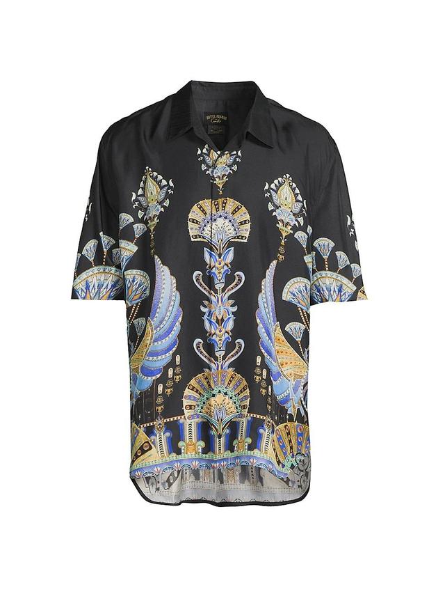 Mens Under Scarab Skies Oversized Button-Front Shirt Product Image