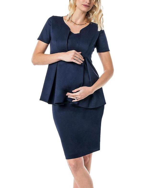 Marion Womens Maternity & Nursing Short Sleeve Empire Waist Top in Italian Stretch Suiting Fabric (Regular & Petite) Product Image