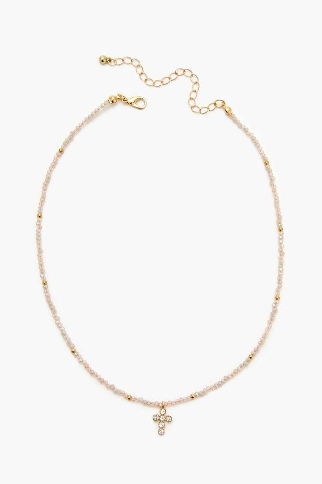 Beaded Cross Charm Necklace | Forever 21 Product Image