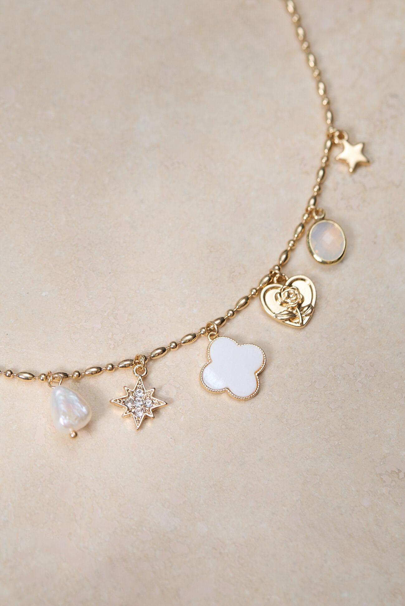 Clover Charm Dangle Necklace Product Image