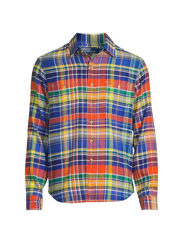 Mens Ranch Plaid Sport Shirt Product Image