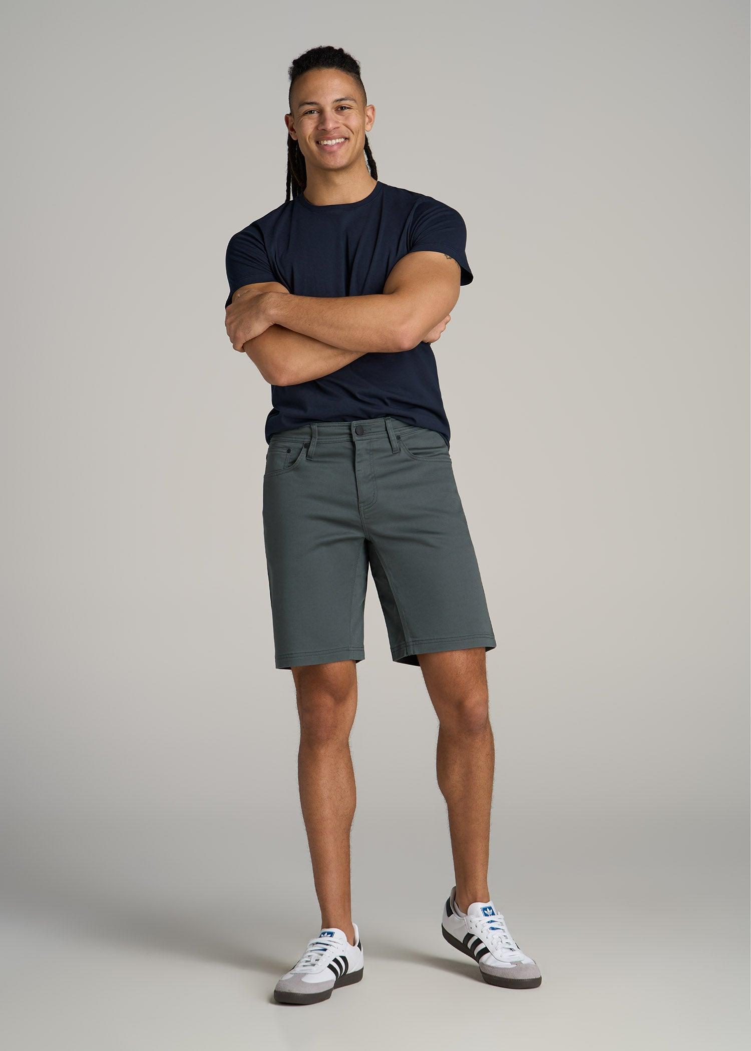 Everyday Comfort 5 Pocket Short for Tall Men in Soft Green Product Image