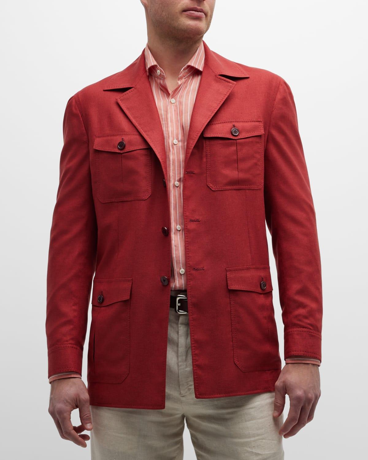 Mens Silk-Cashmere Field Jacket Product Image