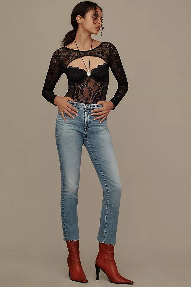 AG Mari Crop High-Rise Straight-Leg Jeans Product Image