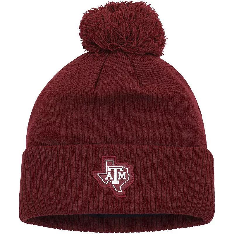 Mens adidas Maroon Texas A&M Aggies 2023 Sideline COLD.RDY Cuffed Knit Hat with Pom Product Image