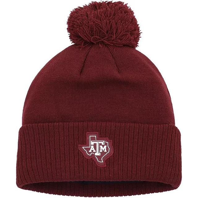 Mens adidas Maroon Texas A&M Aggies 2023 Sideline COLD.RDY Cuffed Knit Hat with Pom Product Image