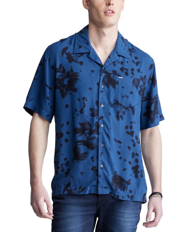 Buffalo David Bitton Mens Sinzo Printed Short Sleeve Button-Front Camp Shirt Product Image