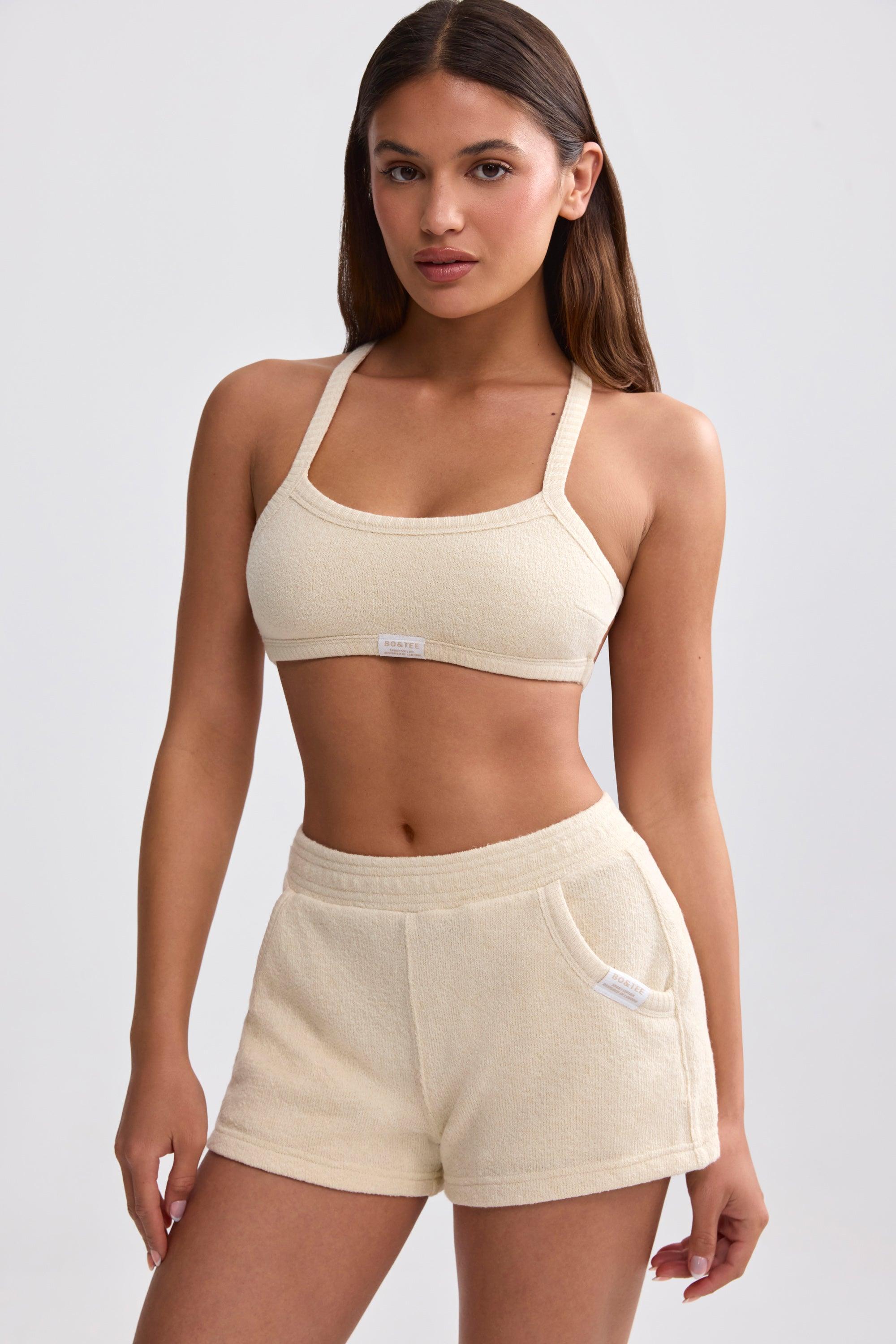 Terry Towelling Shorts in Cream Product Image