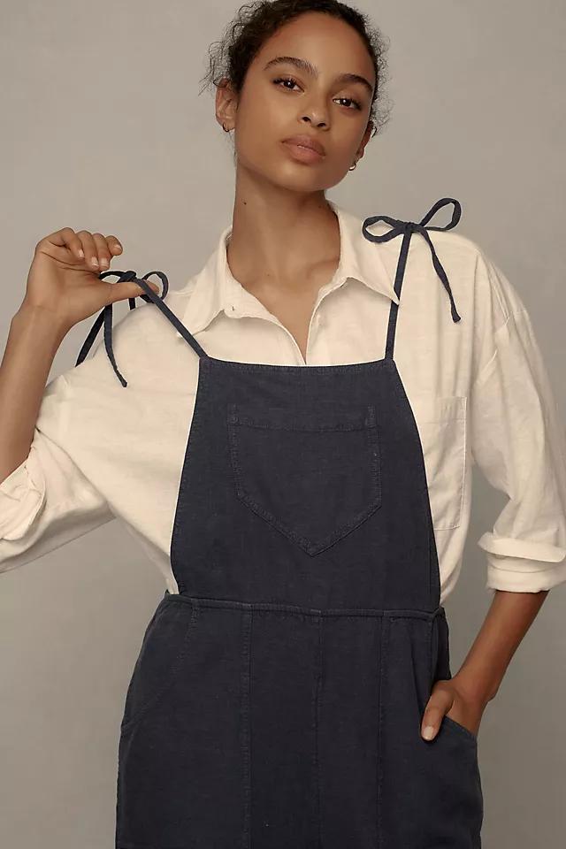 By Anthropologie Linen Wide-Leg Overalls Product Image